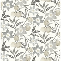 Chesapeake Passiflora Charcoal Fruit and Floral Wallpaper