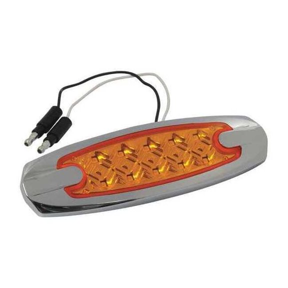 Roadpro Led Diamond Lens 3.15 Amb Lt W/Chr Base