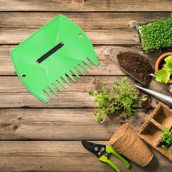 Milisten Gardening Rake Green Plastic for Garden Use, Durable and Practical