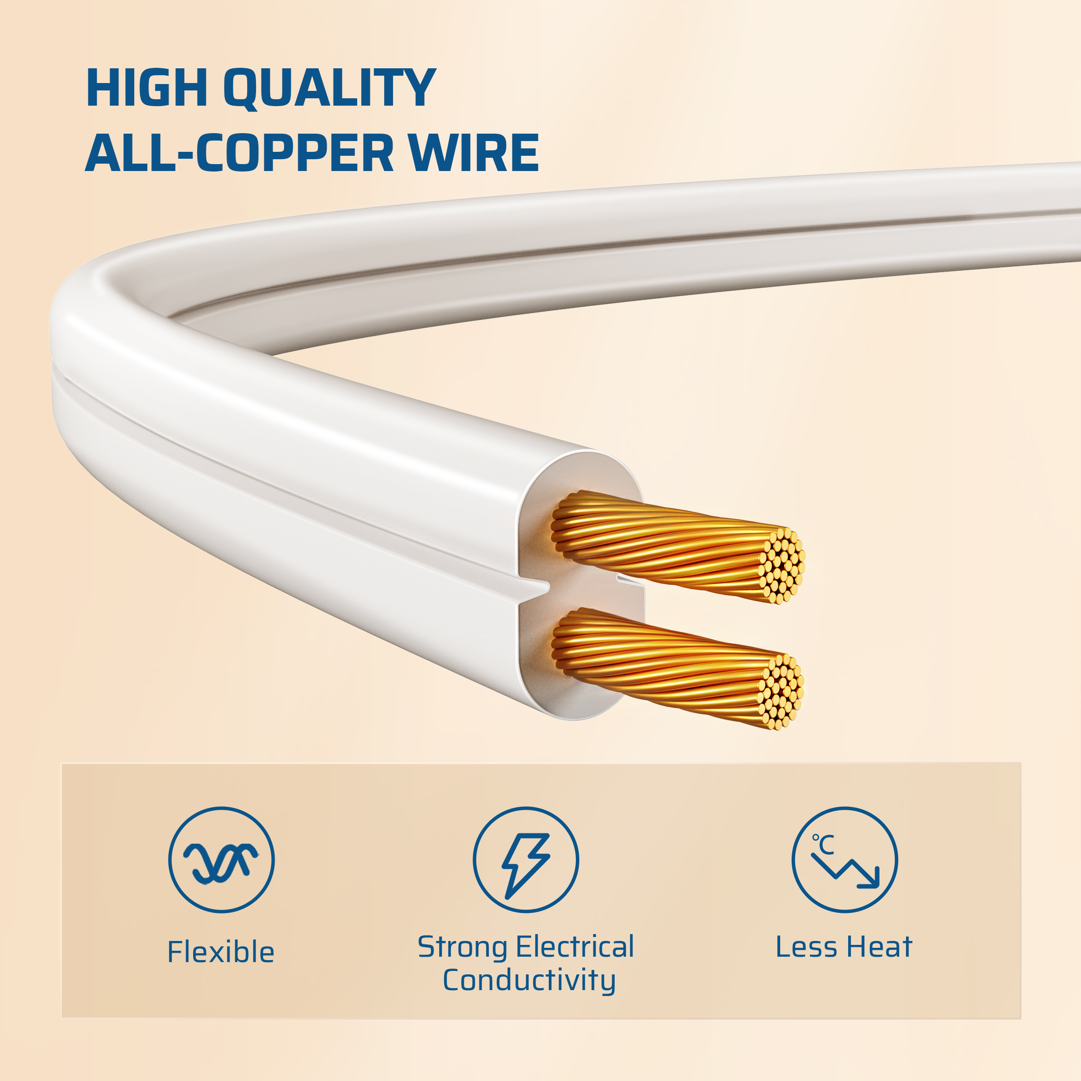 Dewenwils 3ft Indoor Extension Cords, 4 Pack, 3 Outlets photo 4