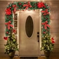thumbnail image 2 of Clearance! Christmas Stairs Decoration Rattan Flowers Rattan Christmas Tree Festival Decorations Door Decoration, 2 of 4