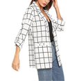 thumbnail image 3 of Chaqueta informal ligera con mangas enrollables y blazer abierto para mujer, 3 of 5