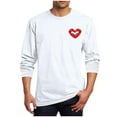 thumbnail image 2 of Amzcrzy - Sudadera Para Hombre, Estilo Casual, Con Estampado De Moda, Manga Larga, Cuello Redondo, Color Blanco, Talla L, 2 of 5