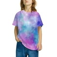 thumbnail image 2 of Maean 3-10T Kids Short Sleeve Shirts Cotton Crew Neck Summer Trendy Tie Dye Printed Loose Tshirts, 2 of 4