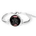 thumbnail image 4 of Windcarnival Unisex Bible Verse Quote Psalm Glass Cabochon Charm Bracelet Christian Jewelry, 4 of 7