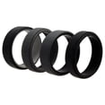 thumbnail image 1 of Juego de anillos de boda de silicona de 2 capas biselados de 8 mm - Gris de ROQ para hombres - Anillo de 4 x 16 mm, 1 of 1