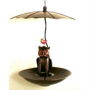 Blue Handworks Copper Cat Cardinal Decorative Bird Feeder