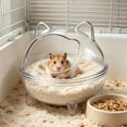 thumbnail image 4 of 2-in-1 Hamster Bathroom & Toilet – Sand Bath House & Potty Box for Small Animals | Dirt Proof, Prevents Sand Spatter | Easy Clean – Clear Plastic, 4.72in, 4 of 6