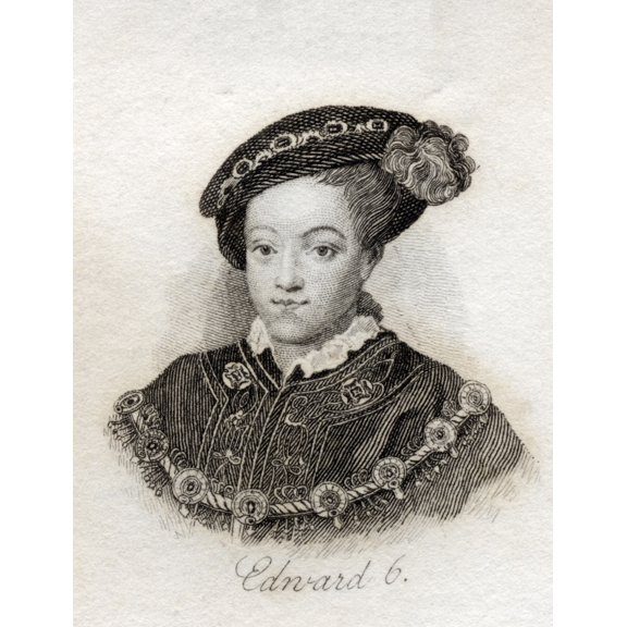 Posterazzi DPI1855607 Edward Vi 1537 - 1553 King of England & Ireland From The Book Crabbs Historical Dictionary Published 1825 Poster Print, 12 x 16