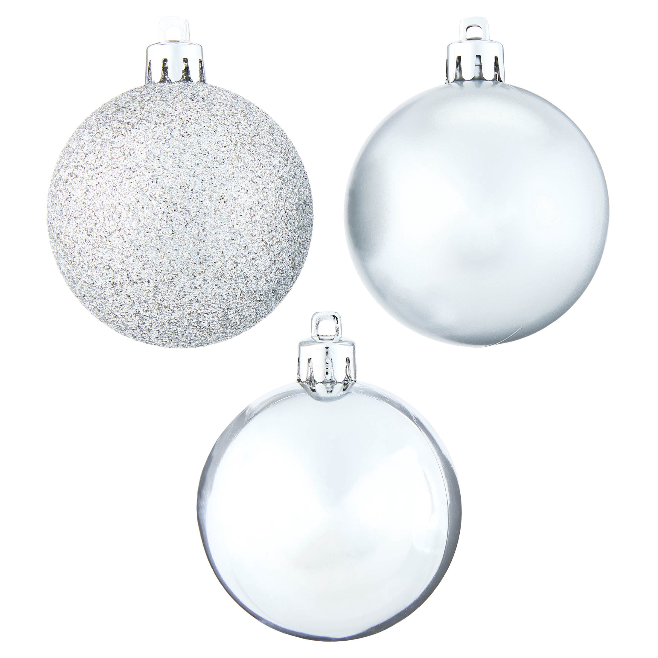 24-Count Silver Ball Shatterproof Christmas Ornaments, 2.8", by Holiday Time