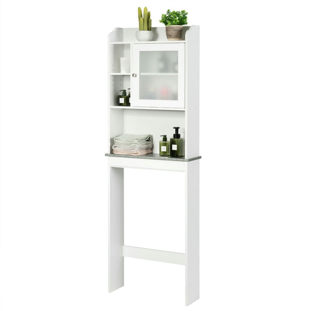 Finihen Toilet Storage Cabinet, Bathroom Cabinet Organizer, Bathroom Space Saver Over-the-Toilet Cabinet, for Bathroom, White