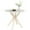 White, variant on Costway Round Dining Table 36" Faux Marble Tabletop Rubber Wood Legs Kitchen Black