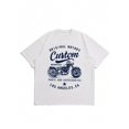 thumbnail image 3 of Men's Motorcycle Print Crew Neck Casual Short Sleeve T-Shirt, 3 of 4