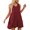 Red Wine, variant on FUTATA Fashion Tunic Shift Dresses For Women Sleeveless Summer Dress Casual Swing T-Shirt Tank Dresses V Neck Pleated Ruffle Hem Mini Dress