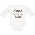thumbnail image 3 of Inktastic Nana's Favorite- Heart Grandchild Boys or Girls Long Sleeve Baby Bodysuit, 3 of 5