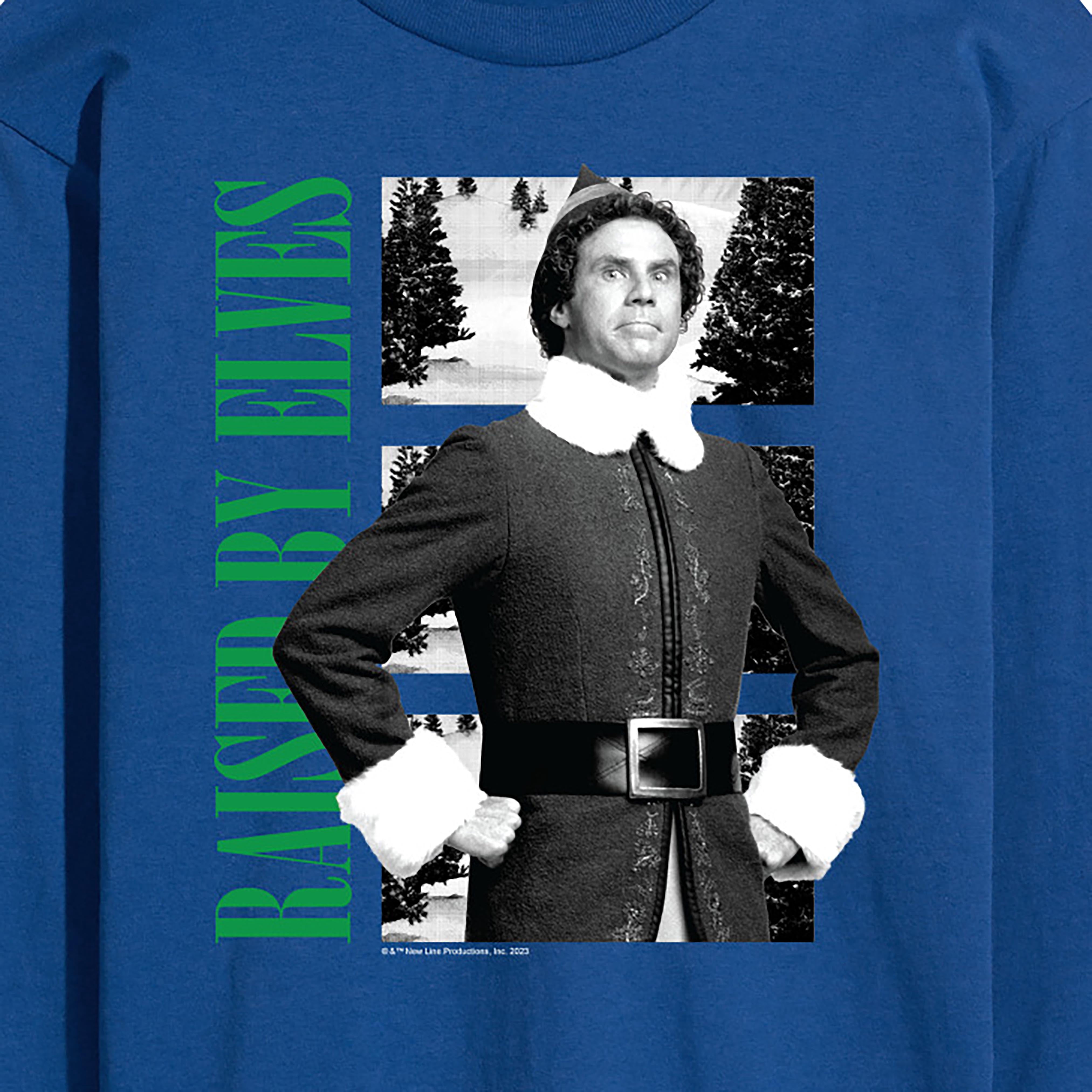ELF - Christmas Raised By Elves  - Men's Long Sleeve T-Shirt