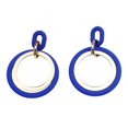 thumbnail image 1 of Kkkded Candy-colored Drop Earrings Circle Stitching Hollow Stud Earrings - Acrylic Hoop Splicing, Colorful Contrast Geometric, Lightweight Dangle Jewelry, 1 of 7