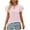Pink, variant on Ohufall Womens Tops! Women's Fashion Casual Spring And Summer Solid Double Layer Short Sleeve V-Neck Shirt Blouse T-shirt