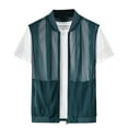 thumbnail image 3 of HUANBAI Men's Summer Casual Lightweight Breathable Mesh Cycling Travel Zip Vest, 3 of 3
