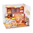 thumbnail image 1 of Milaget gamchiano DIY Dollhouse Handcrafted Creative Cafe Time Cake Shop LED Light Dolls, 1 of 9
