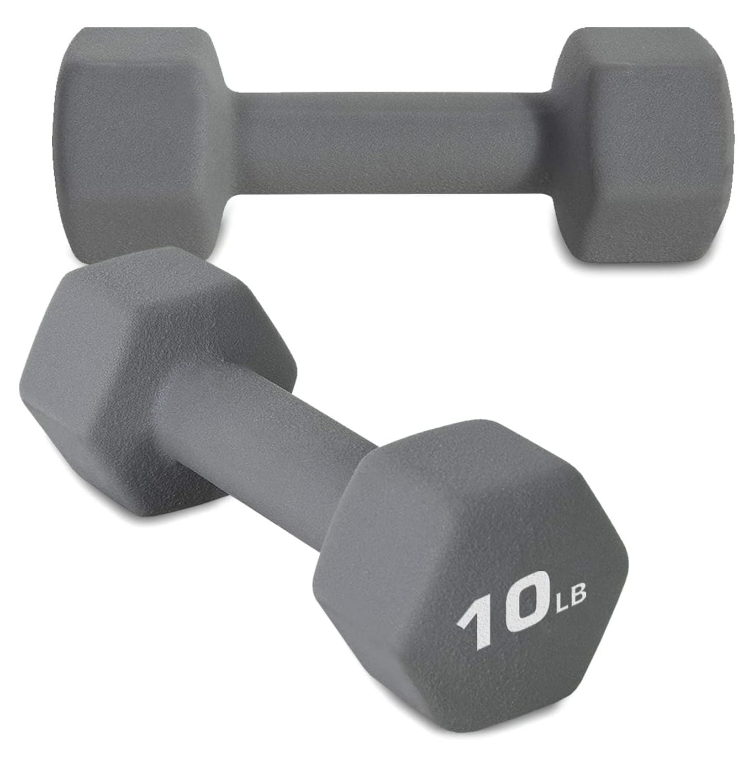 10LB Set of 2 Hex Dumbbells Rubber Coated Cast Iron Hex Black Dumbbell Free Weights for Exercises Neoprene Dumbbell Hand Weights Anti-Slip Anti-roll Hex Shape Colorful 10Lbs Pair