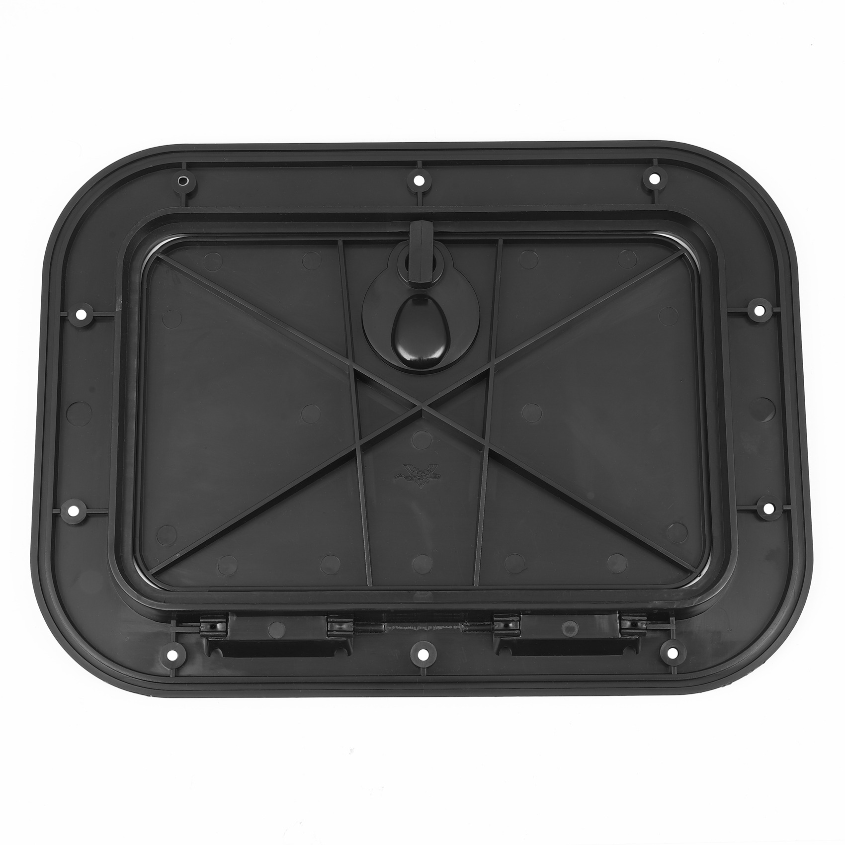 Marine Deck Plate Access Cover Pull Out Inspection Hatch with Latch for Boat Kayak Canoe, 14.96 x 11.02 Inch / 380 x 280mm -Black
