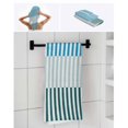 thumbnail image 6 of Colorful Stripe Towel Set of 3, Soft Microfiber Bath Towels, Hand Towel, Washcloths, Modern Teal Blue Green Vertical Striped Quick-Dry Absorbent Towels for Bathroom Kitchen Hotel Beach Gym Spa, 6 of 7