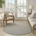 thumbnail image 3 of Nourison Courtyard Indoor/Outdoor Ivory/Charcoal 5' x 8' Oval Area Rug (5x8 Oval), 3 of 11