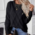 thumbnail image 2 of Women's Sweaters Off The Shoulder 2024 Fall Batwing Casual Loose Fashion Sweater Pullovers, 2 of 4
