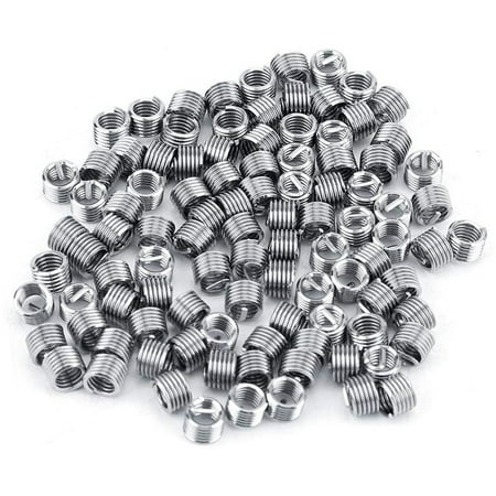 

100Pcs Wire Insert Thread Heli Coil Thread Repair Stainless Steel SS304 Thread Insert Coiled Wire Insert (M40.71.5D)