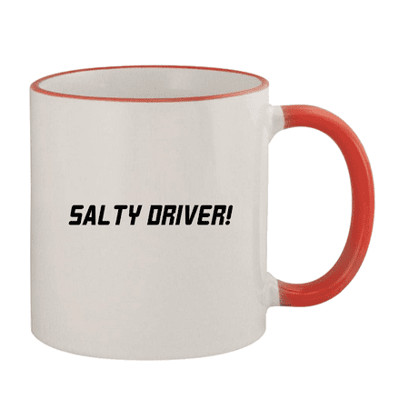 

Salty Driver! - 11oz Colored Handle and Rim Coffee Mug Red