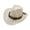 Light Yellow, variant on Unisex Bohemian Woven Cowboy Hat Open Interlaced Strand Body Moldable Wide Rim Beaded Wrapping Strap Rear Securing Cord Halloween Christmas Outdoor Sun Hat (Beige)