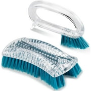 Scrub Brush Small Grout Brush with Stiff Bristles & Comfort Grip TINA&TONY Cleaning Scrubber for Bathroom Shower Tub Carpet Floor