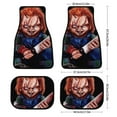 thumbnail image 2 of Child's Play Chucky Car Floor Mats 4PC Set Anti Skid Vehicle Floor Mat Car Carpet for Front Rear Seats Universal Auto Interior Accessories, 2 of 8
