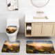 thumbnail image 1 of ABPHQTO amanecer Juego de alfombras de baño de 3 piezas Alfombra de baño Alfombra de contorno y tapa de inodoro ABPHQTO Cont-CHAPPLE-34347, 1 of 2