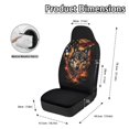 thumbnail image 6 of Chririnla Full Wrap Car Seat Cover for Automobile Polyester Stretchy Fit Car Seat Covers for Front Seats, Flaming Wolf with American Flag Pattern, 6 of 7