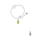 thumbnail image 2 of Delight Jewelry Silvertone Christmas Lights - Lime Green Resin - Silvertone Leaf Delicate Bracelet, 6.25+1.75", 2 of 4