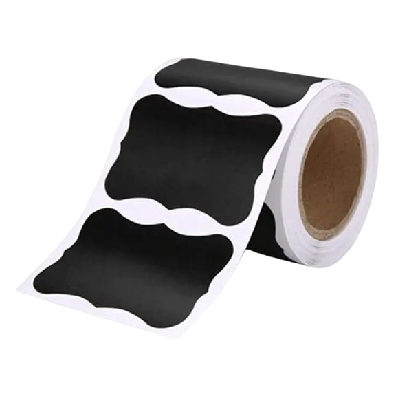 iZHH 150 Pcs Chalkboard Labels, Black Reusable Waterproof Labels Stickers, Kitchen Pantry Sticker Labels for Containers, Jars, Condiments, Food Storage