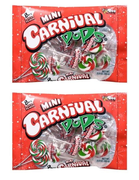 CGT Christmas Mini Carnival Pops Fruity Flavor Lollipops Xmas Holiday ...