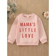 thumbnail image 3 of Bagilaanoe Newborn Baby Boy Girl Valentine's Day Sweatshirt Letter Print Long Sleeve Pullover  6M 12M 18M 24M Infant Loose Tee Tops, 3 of 9