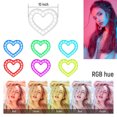 thumbnail image 3 of Riwcyla 10 Pouces Vidéo RVB Cœur, Remplissage en Forme à Intensité Réglable Alimenté par USB avec Support pour Téléphone Trépied de Bureau pour Diffusion en Direct Vidéo en Ligne Selfie Maquillage Vlog, 3 of 6