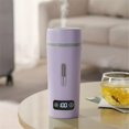 thumbnail image 6 of HIBIBUD 2026 New Glass&Bottle Travel Electric Kettle Portable Small Mini Tea Coffee Kettle Water Boiler 350Ml Water Heater with 4 Temperature Control 304 Stainless Steel Purple, 6 of 7