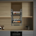 thumbnail image 3 of 2 Tier Pull Down Cabinet Organizer, Adjustment Height Kitchen Wall Cabinet Storage Organizer with Adjustable Weight Knobs for Kitchens, Restaurants, Hotels, Apartments, Dark Grey, 3 of 28
