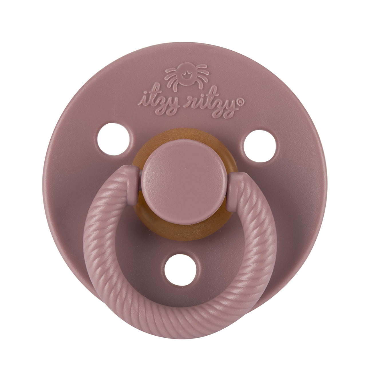 Itzy Soother™ Natural Rubber Pacifiers, Blossom & Rosewood, 6-18m Set of 2