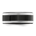 thumbnail image 4 of Edward Mirell Black Titanium with Real 14kt White Gold 9mm Band S:9.5, 4 of 7