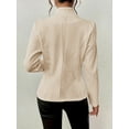thumbnail image 5 of ZOELNIC Women's Elegant Textured Open Front Business Casual Work Office Blazer Jacket Suit, XL, 5 of 6