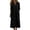 *Black-3/4 Sleeve, variant on ClodeEU Women's V Neck 3/4 Sleeve Midi Dress with Side Slit,Casual Loose Linen Blend Dress with Pockets Army Green-3/4 Sleeve,Women's Plus L