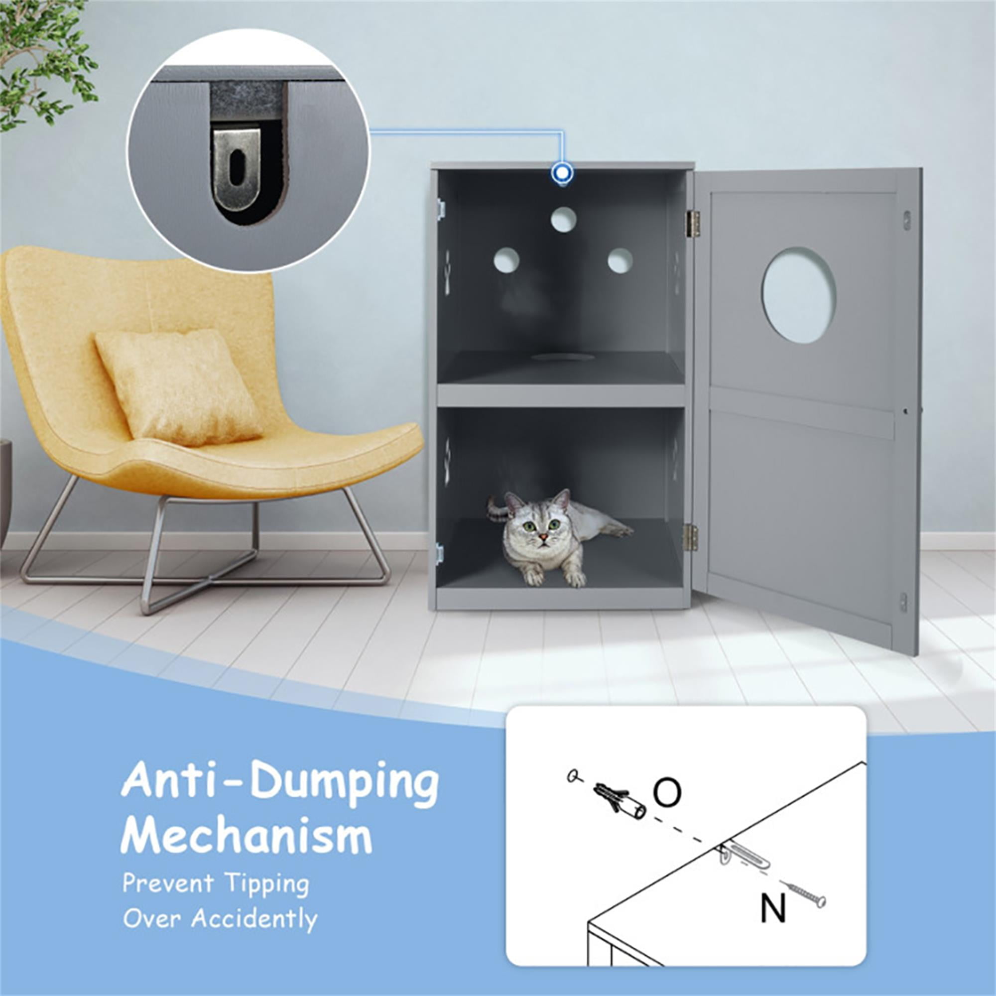 Cat tipping over litter box discount
