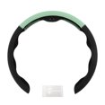 thumbnail image 1 of Funda para volante de cuero artificial PU ABS Protector de volante de automóvil 14.96" Negro Celeste 1 Pc, 1 of 6