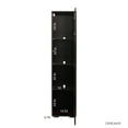 thumbnail image 3 of Side Cabinet with LED Light, 67" High Gloss Storage Cabinet with Doors and 3 Glass Shelves Modern Freestanding Bookcase Wood Display Cabinet with 3 Threading Holes for Living Room Study Room, Black, 3 of 7